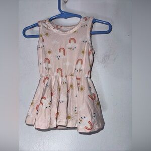 Bird & Bean Twirl Bodysuit Sleeveless Dress Rainbows 3-6‎ Months